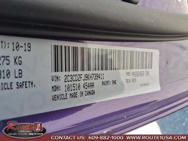 Used 2019 Dodge Challenger R/T Scat Pack w/ Shaker Package RWD image 33