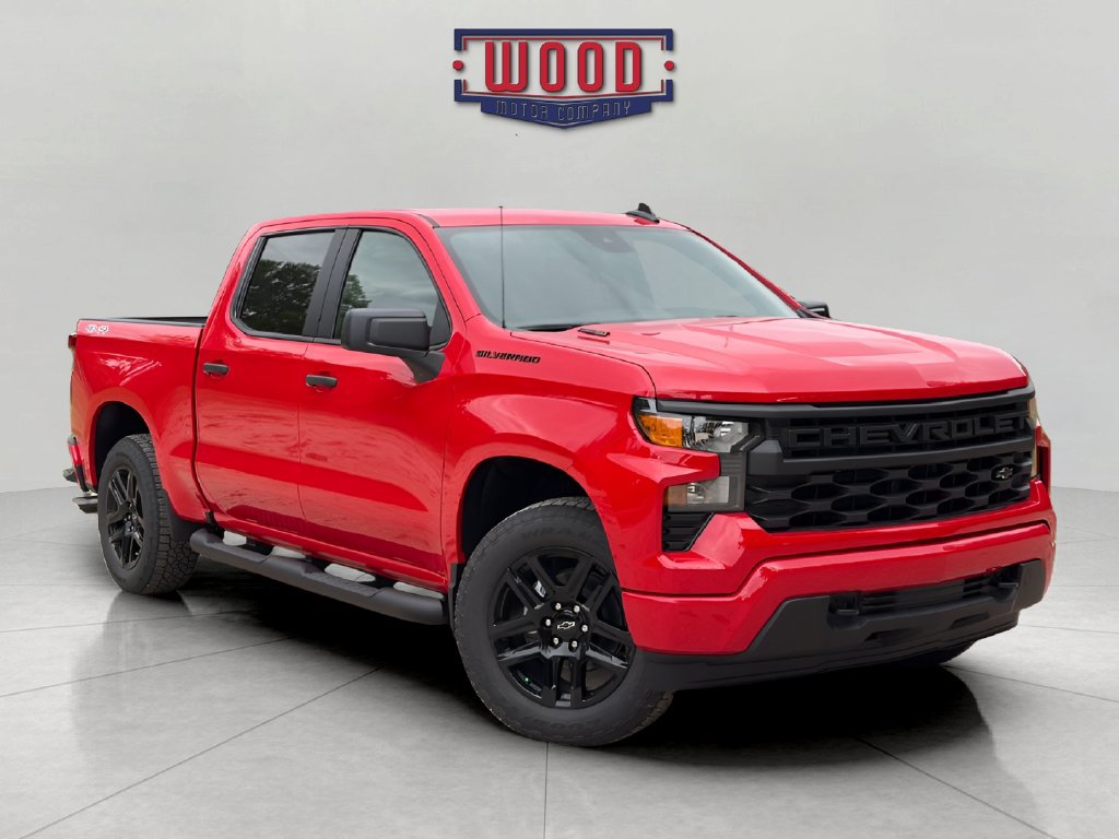 New 2026 Chevrolet Silverado 1500 Custom w/ Turbomax Blackout Package AWD/4WD image 1