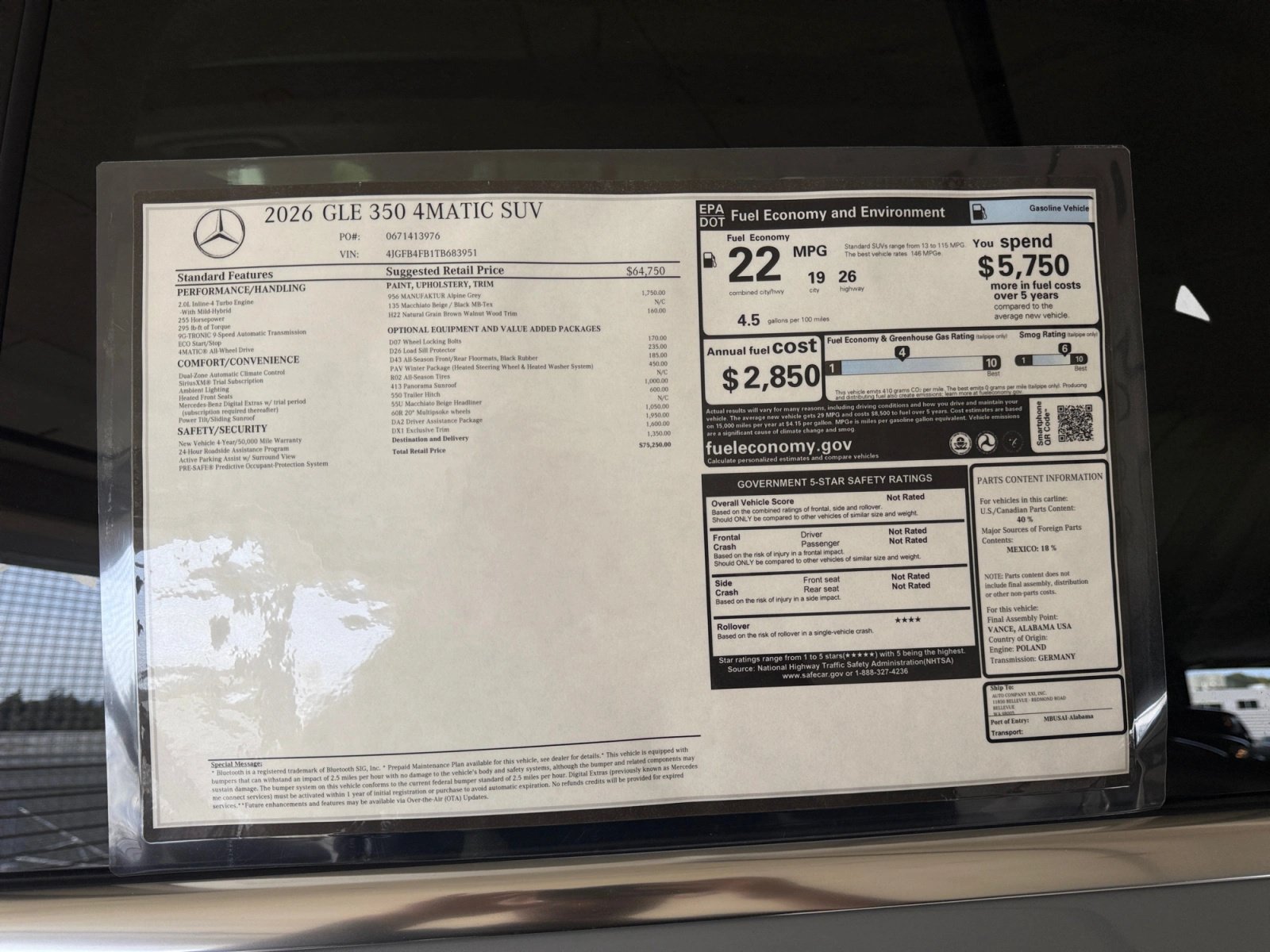 New 2026 Mercedes-Benz GLE 350 4MATIC image 19