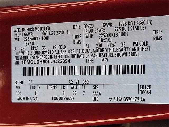 Used 2020 Ford Escape SEL image 28