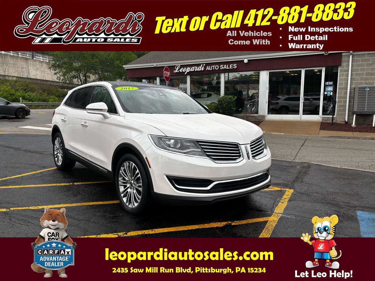 Used 2017 Lincoln MKX Reserve w/ Lincoln MKX Climate Package