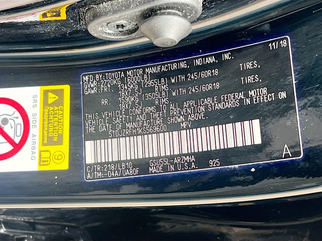 Used 2019 Toyota Highlander XLE AWD/4WD image 36