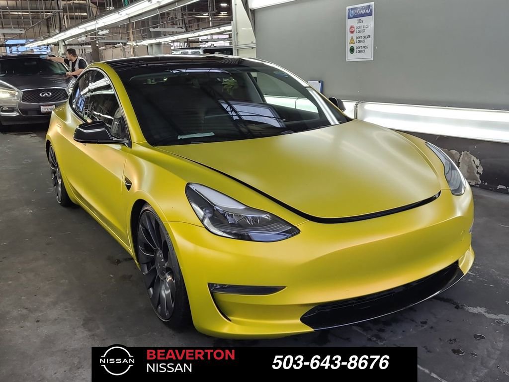 Used 2021 Tesla Model 3 Performance AWD/4WD image 1