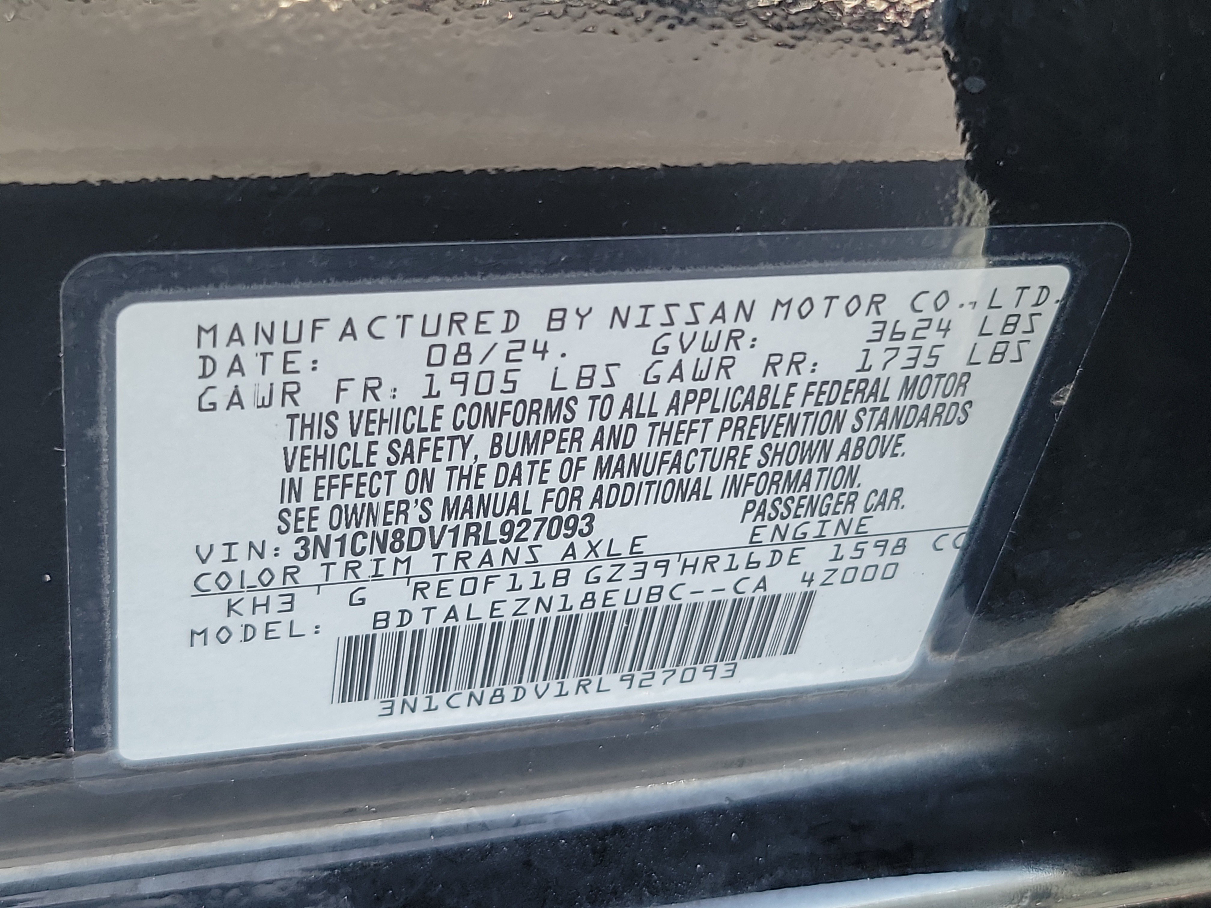 Used 2024 Nissan Versa S w/ S Plus Package FWD image 30