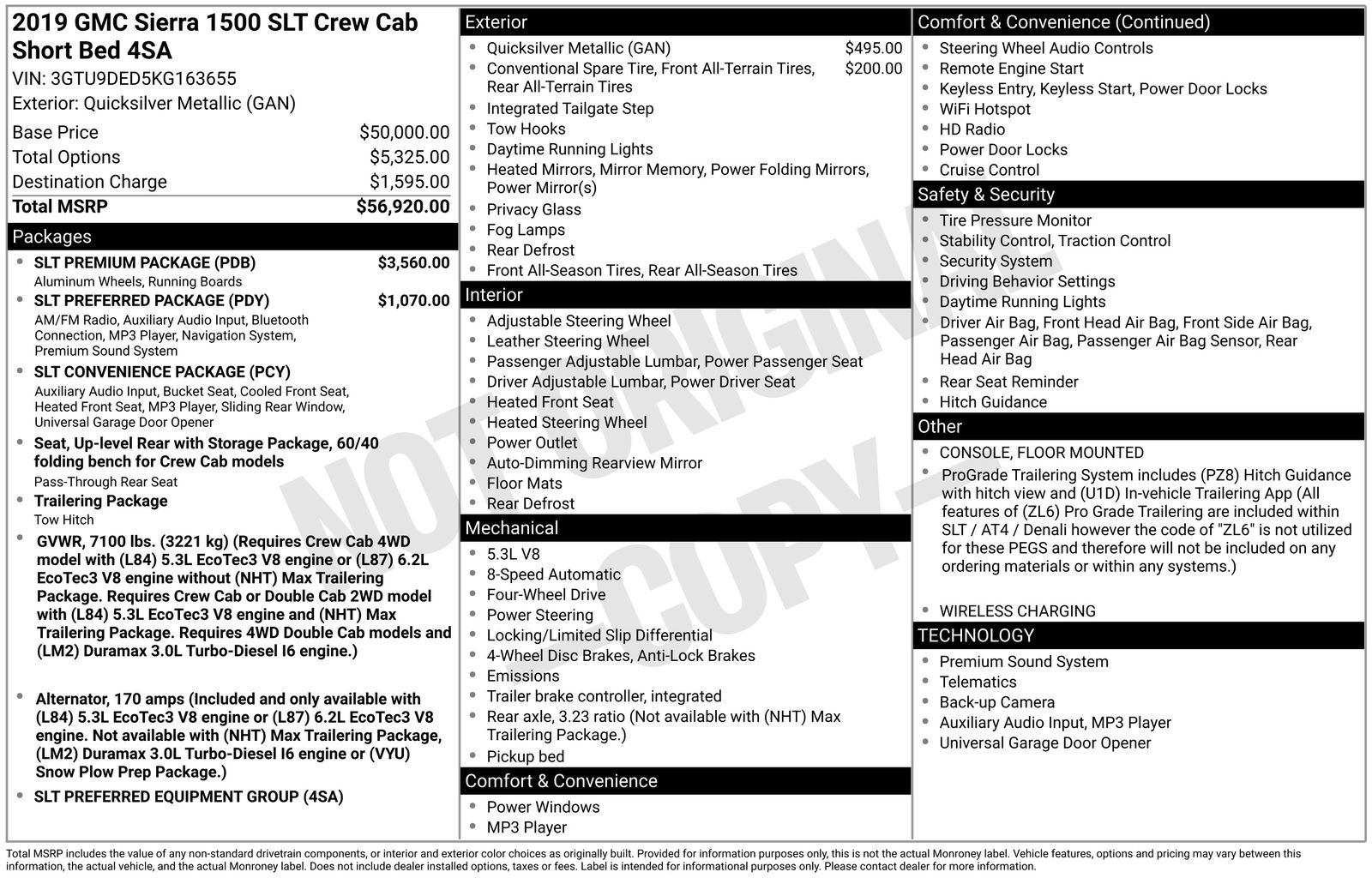 Used 2019 GMC Sierra 1500 SLT w/ SLT Premium Package image 2