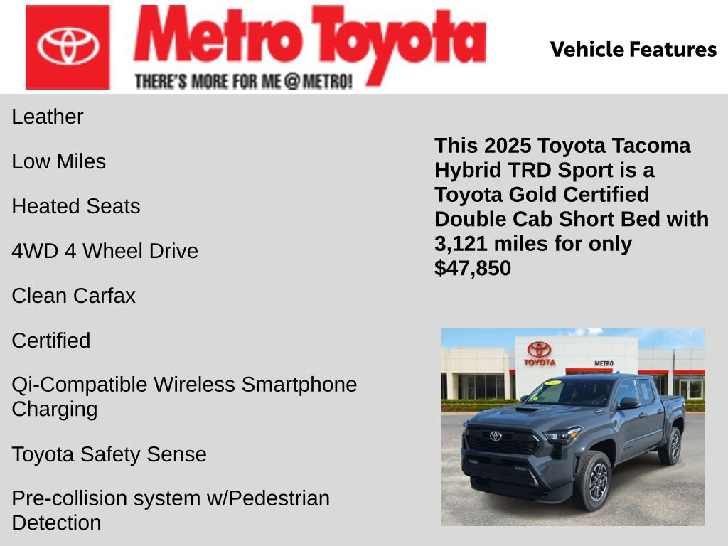 Certified 2025 Toyota Tacoma TRD Sport w/ TRD Sport Upgrade Package image 6