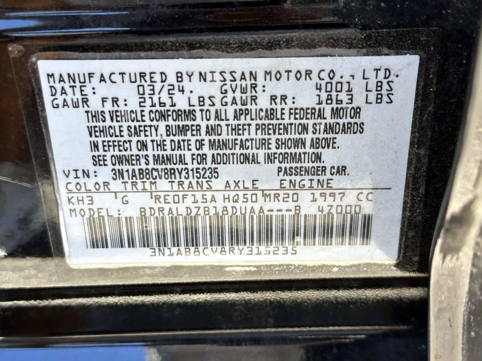 Certified 2024 Nissan Sentra SV w/ All-Weather Package FWD image 32