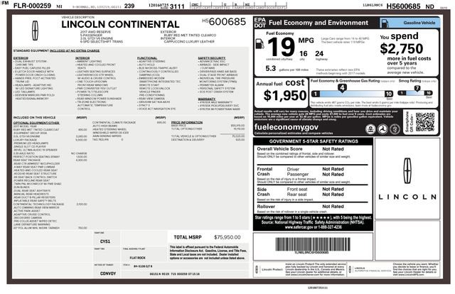 Used 2017 Lincoln Continental Reserve w/ Luxury Package image 31