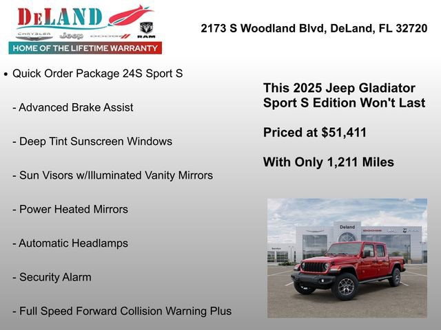 New 2025 Jeep Gladiator Sport AWD/4WD image 6