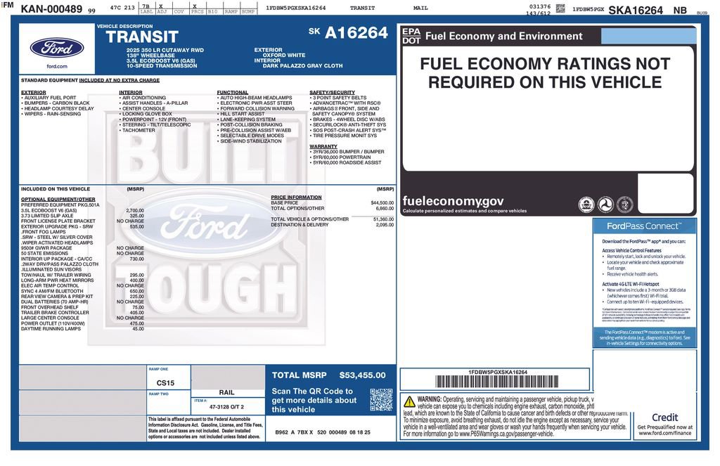 New 2025 Ford Transit 350 w/ Interior Upgrade Package RWD image 5