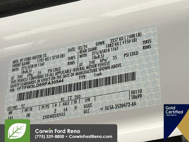 Certified 2024 Ford F150 XLT w/ Equipment Group 302A MID AWD/4WD image 37