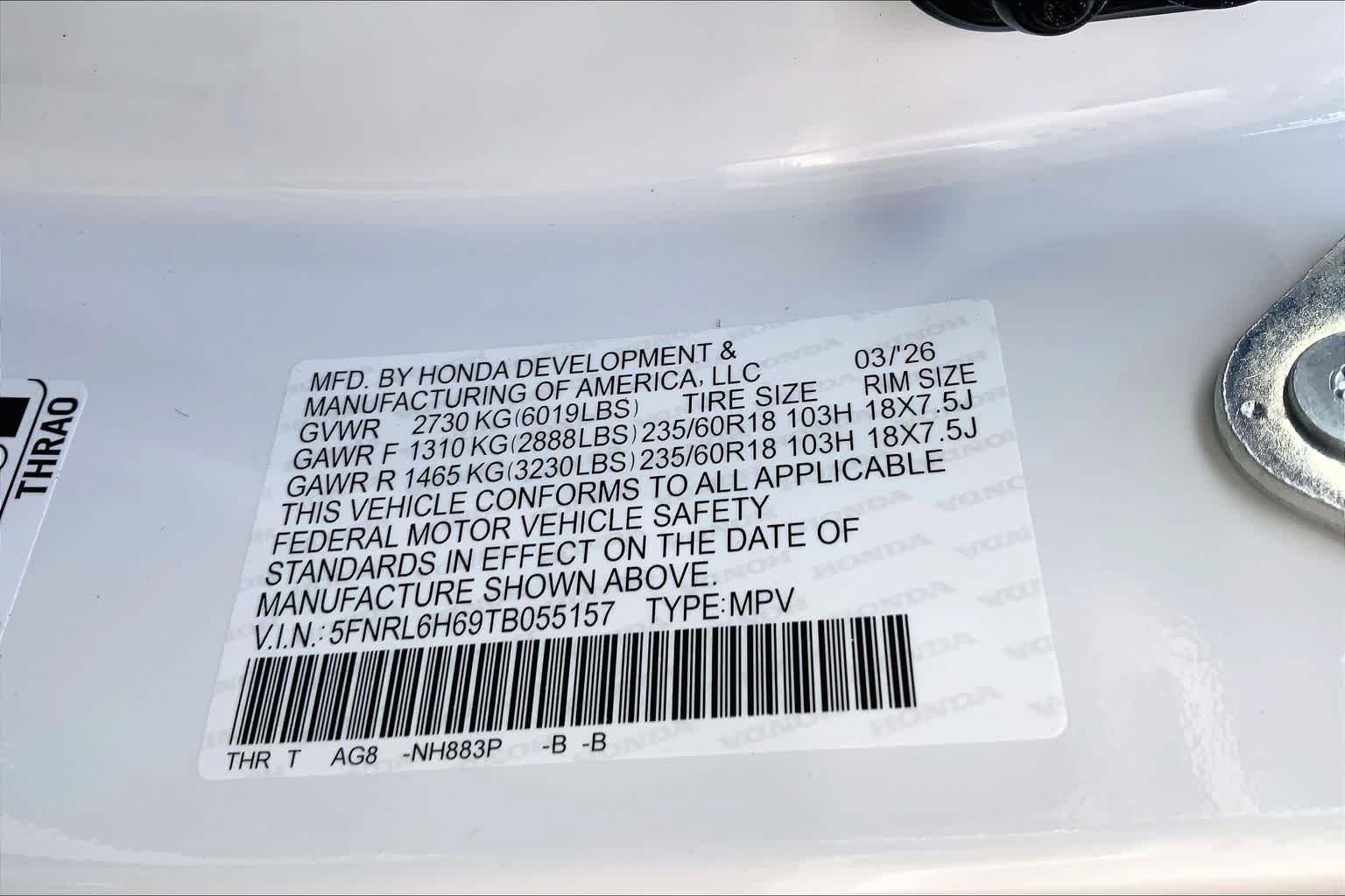 New 2026 Honda Odyssey EX-L image 22