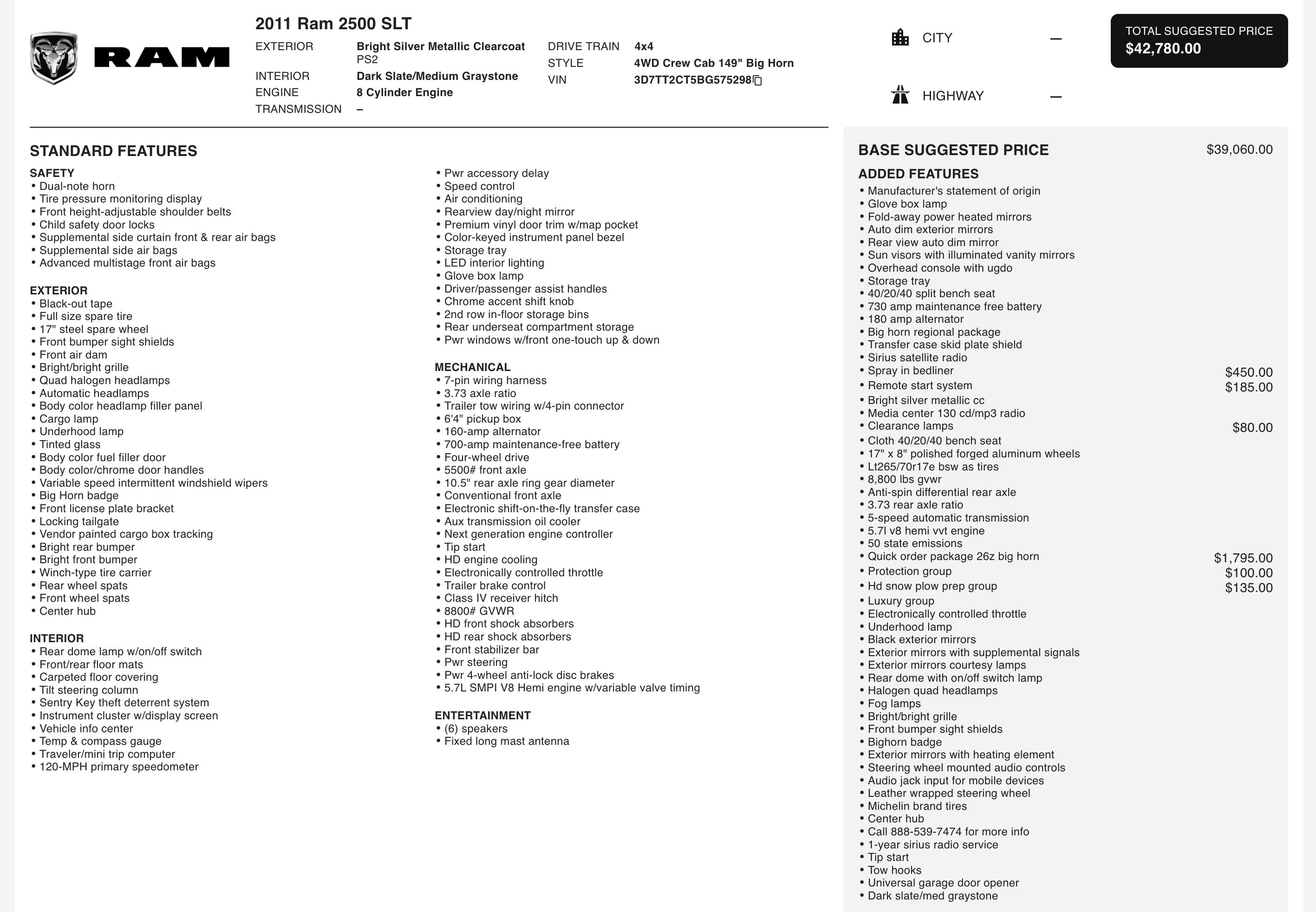 Used 2011 RAM 2500 Big Horn image 4