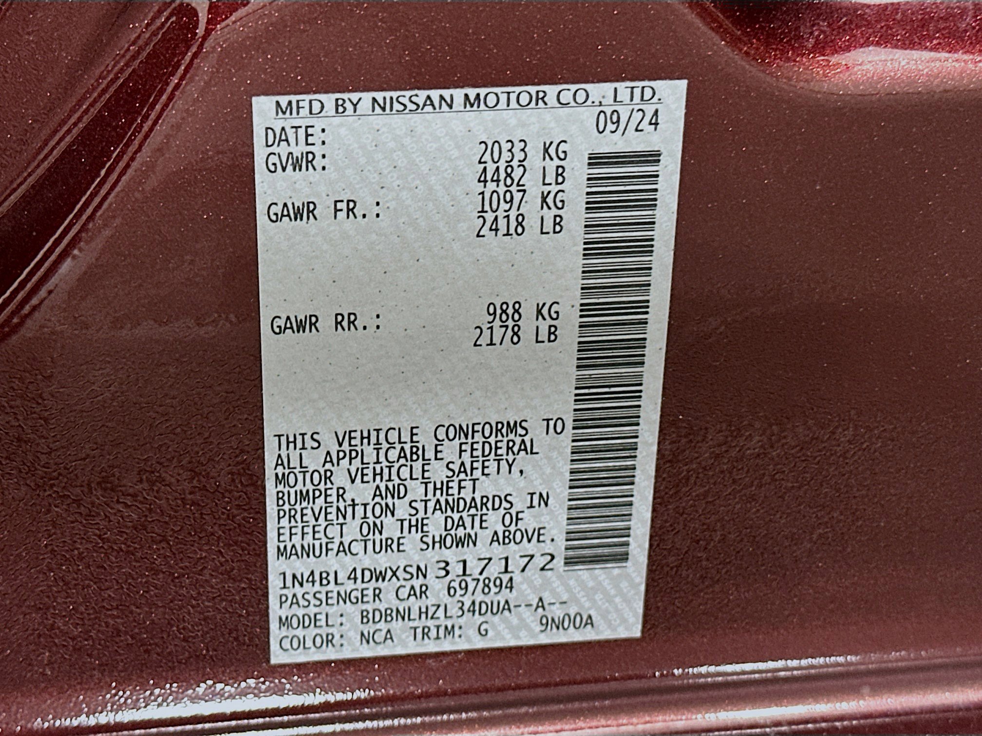 Used 2025 Nissan Altima 2.5 SV image 12