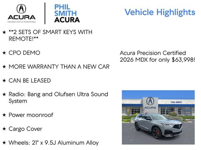 Certified 2026 Acura MDX Type S w/ Advance Package AWD/4WD image 5