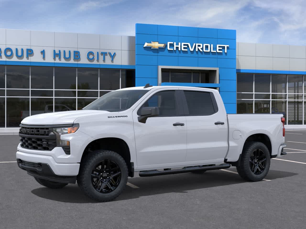 New 2026 Chevrolet Silverado 1500 Custom w/ Turbomax Blackout Package RWD image 2