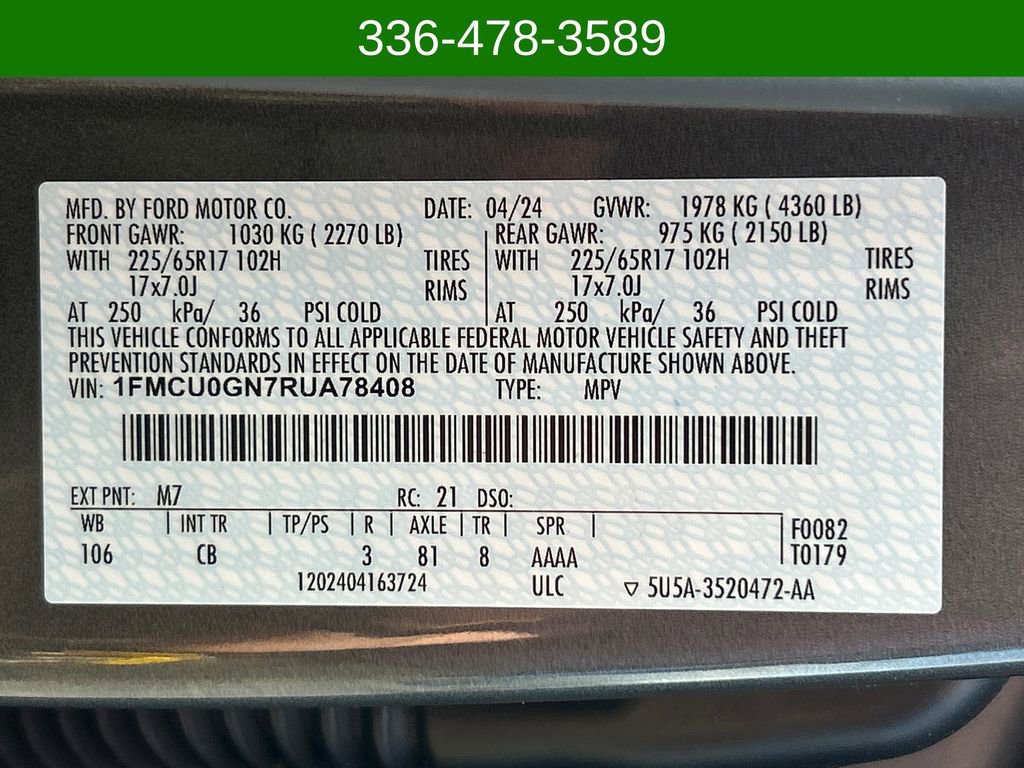 Used 2024 Ford Escape Active w/ Cold Weather Package image 26