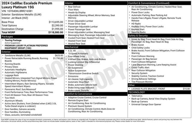 Used 2024 Cadillac Escalade Premium Luxury Platinum image 50