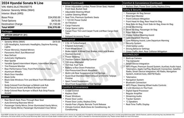 Certified 2024 Hyundai Sonata N Line FWD image 10