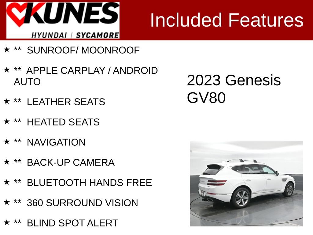 Used 2023 Genesis GV80 3.5T Advanced + w/ Cargo Package AWD/4WD image 2