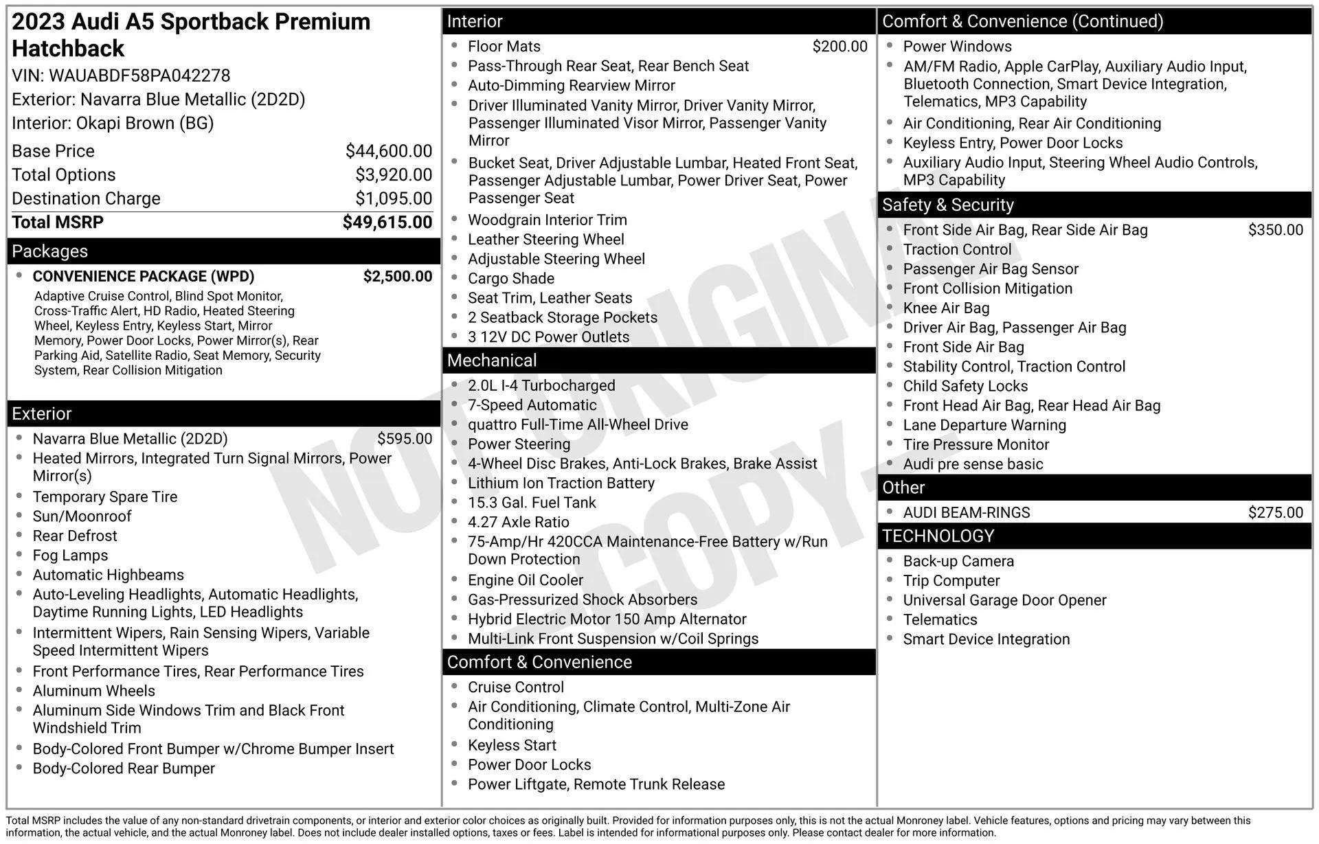 Used 2023 Audi A5 2.0T Premium w/ Convenience Package image 49
