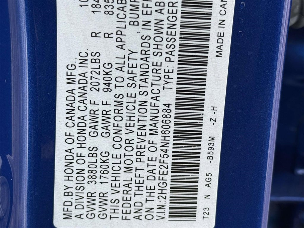 Used 2022 Honda Civic Sport image 29