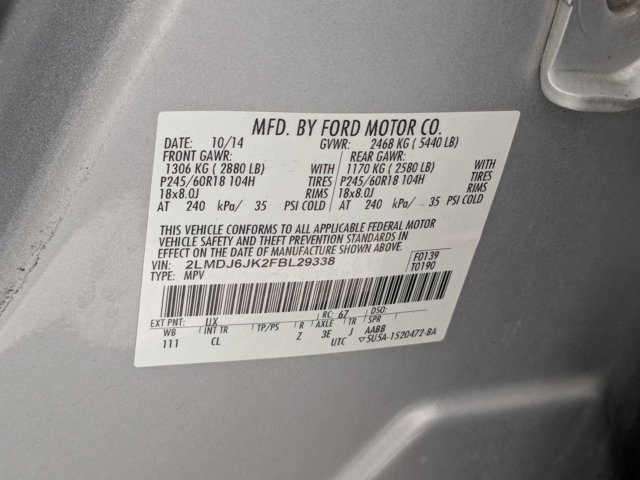 Used 2015 Lincoln MKX FWD w/ Equipment Group 101A image 14