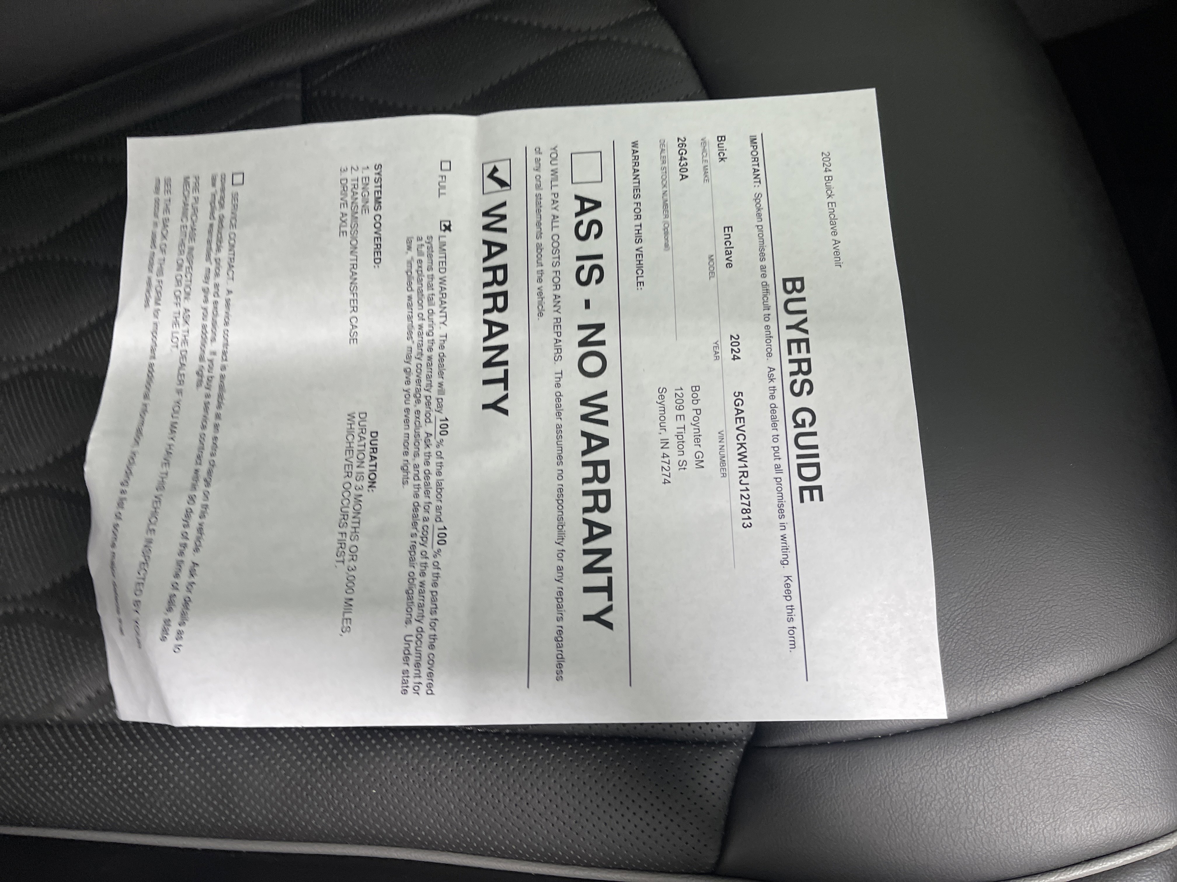 Used 2024 Buick Enclave Avenir image 27