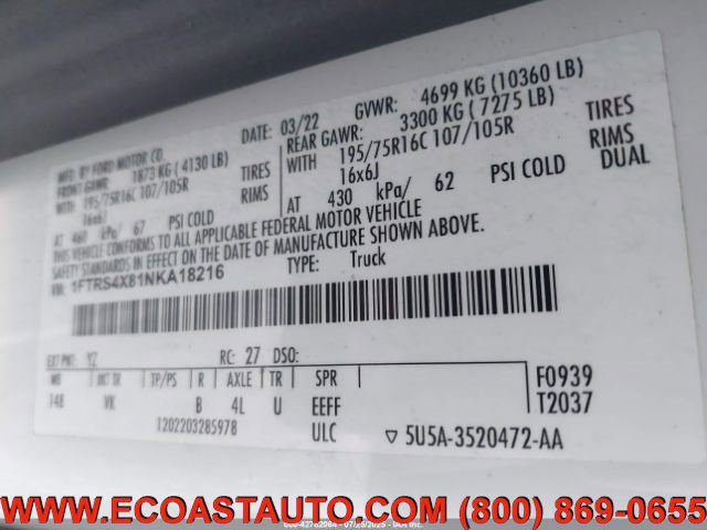 Used 2022 Ford Transit 350 148 High Roof Extended DRW image 14