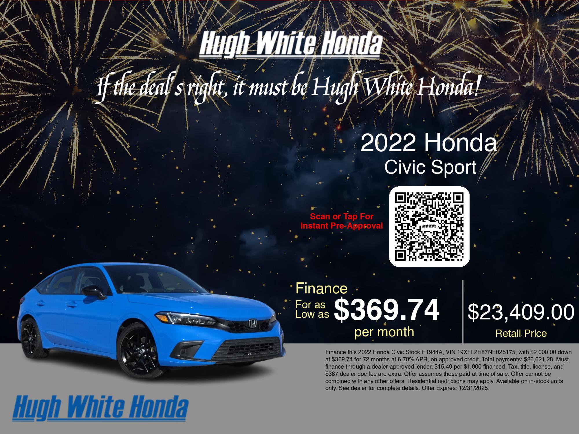 Used 2022 Honda Civic Sport image 3
