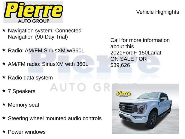 Used 2021 Ford F150 Lariat w/ Equipment Group 502A High AWD/4WD image 7