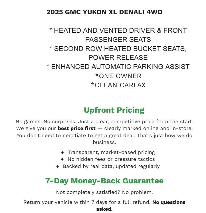 Certified 2025 GMC Yukon XL Denali AWD/4WD image 1
