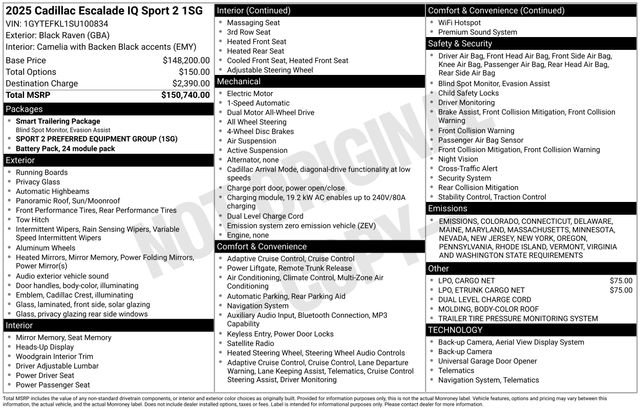 New 2025 Cadillac Escalade IQ Sport 2 image 19