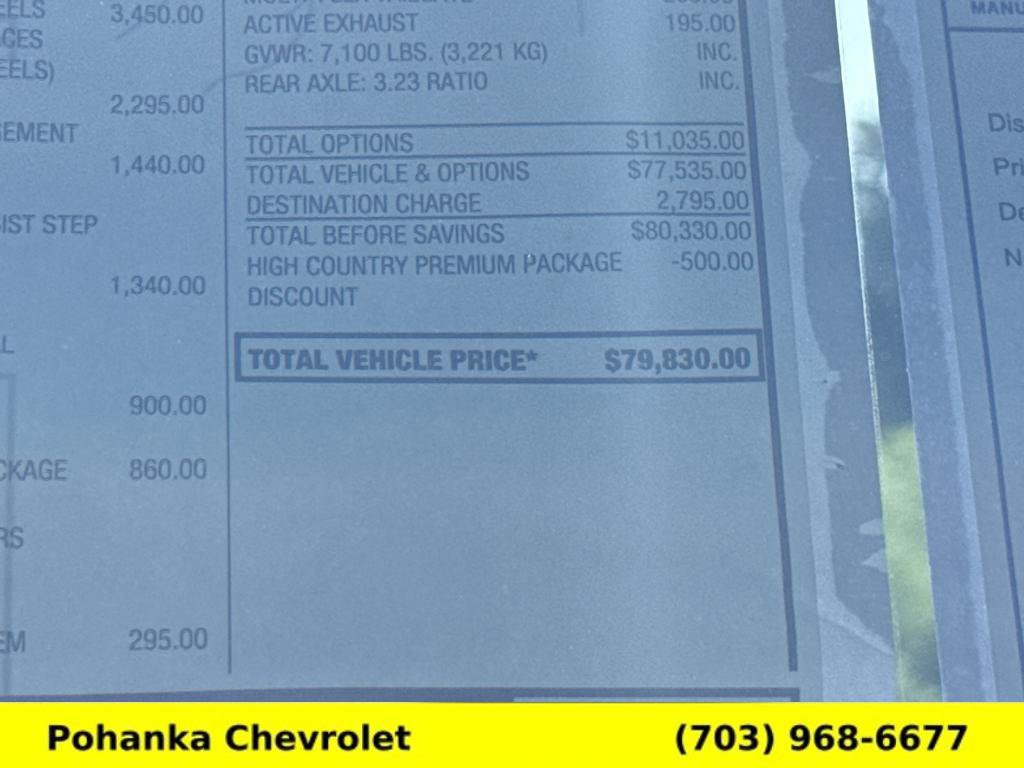 New 2026 Chevrolet Silverado 1500 High Country w/ High Country Premium Package AWD/4WD image 28