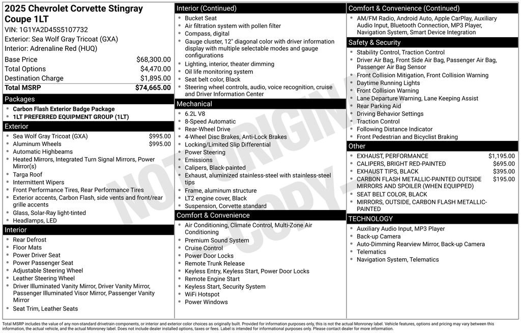 Used 2025 Chevrolet Corvette Stingray image 6