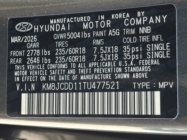Certified 2026 Hyundai Tucson SEL AWD/4WD image 28