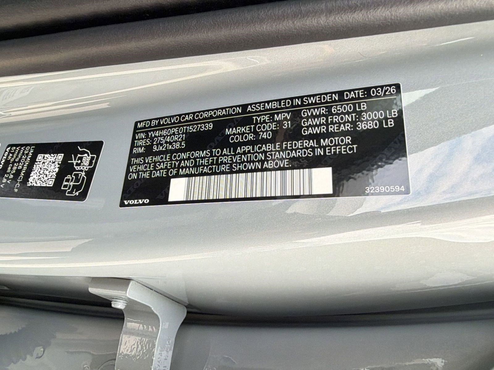 New 2026 Volvo XC90 T8 Plus w/ Protection Package AWD/4WD image 20
