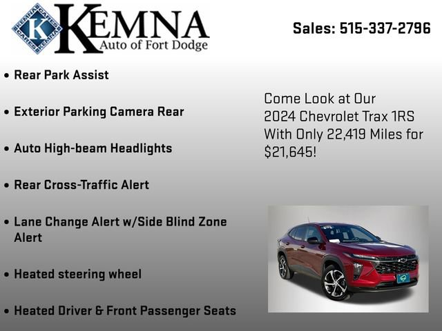 Used 2024 Chevrolet Trax RS w/ Driver Confidence Package image 12