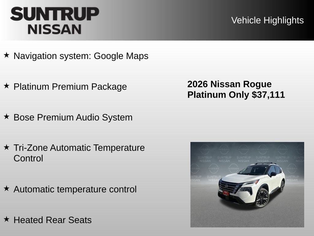 Used 2026 Nissan Rogue Platinum w/ Platinum Premium Package AWD/4WD image 8