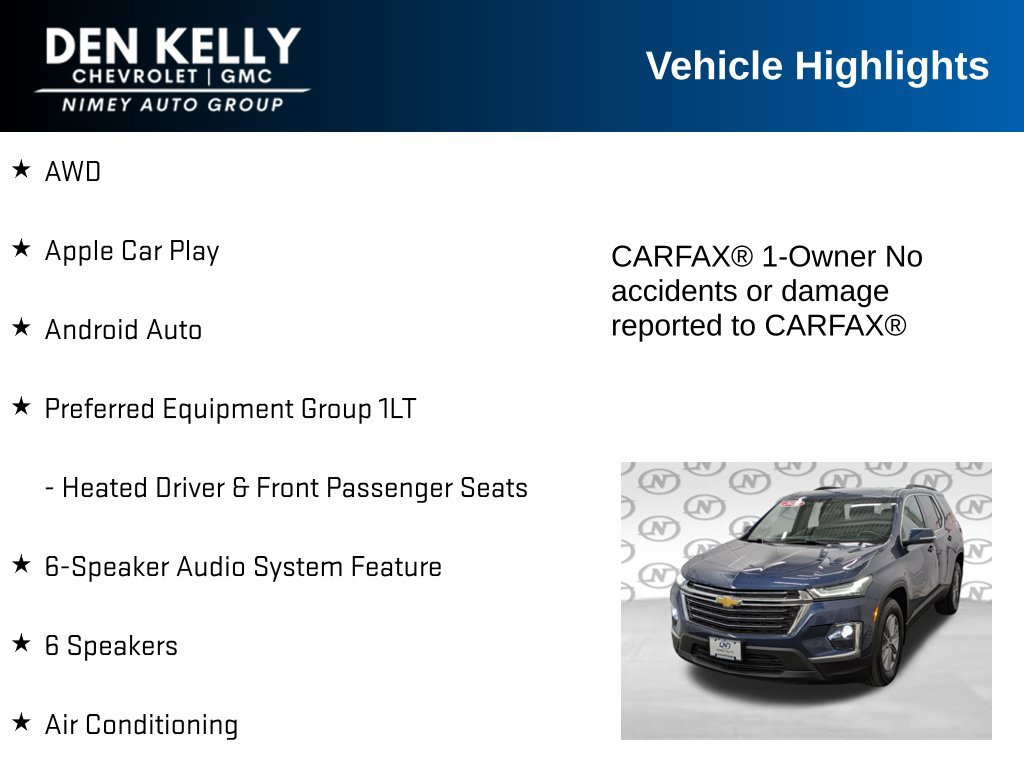 Used 2023 Chevrolet Traverse LT w/ LPO, Floor Liner Package AWD/4WD image 5