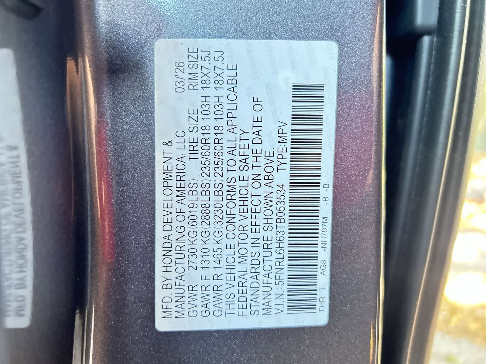 New 2026 Honda Odyssey EX-L image 2