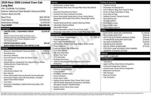 Used 2020 RAM 3500 Limited image 43