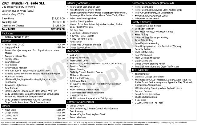 Used 2021 Hyundai Palisade SEL FWD image 15