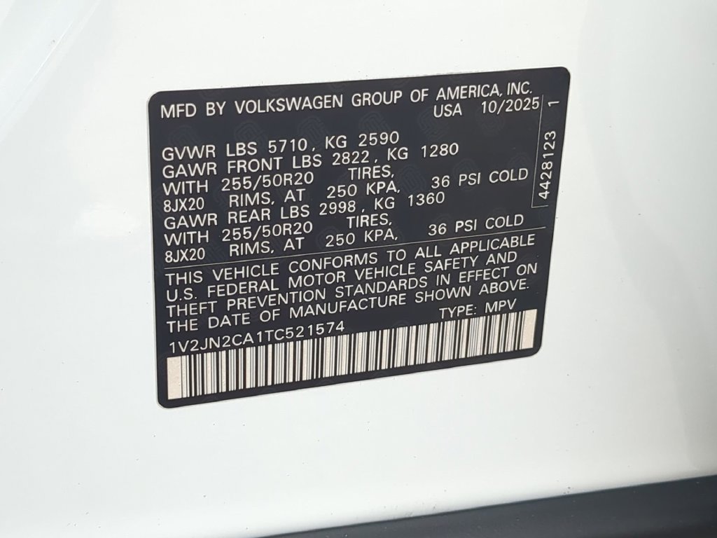 New 2026 Volkswagen Atlas SE FWD image 36