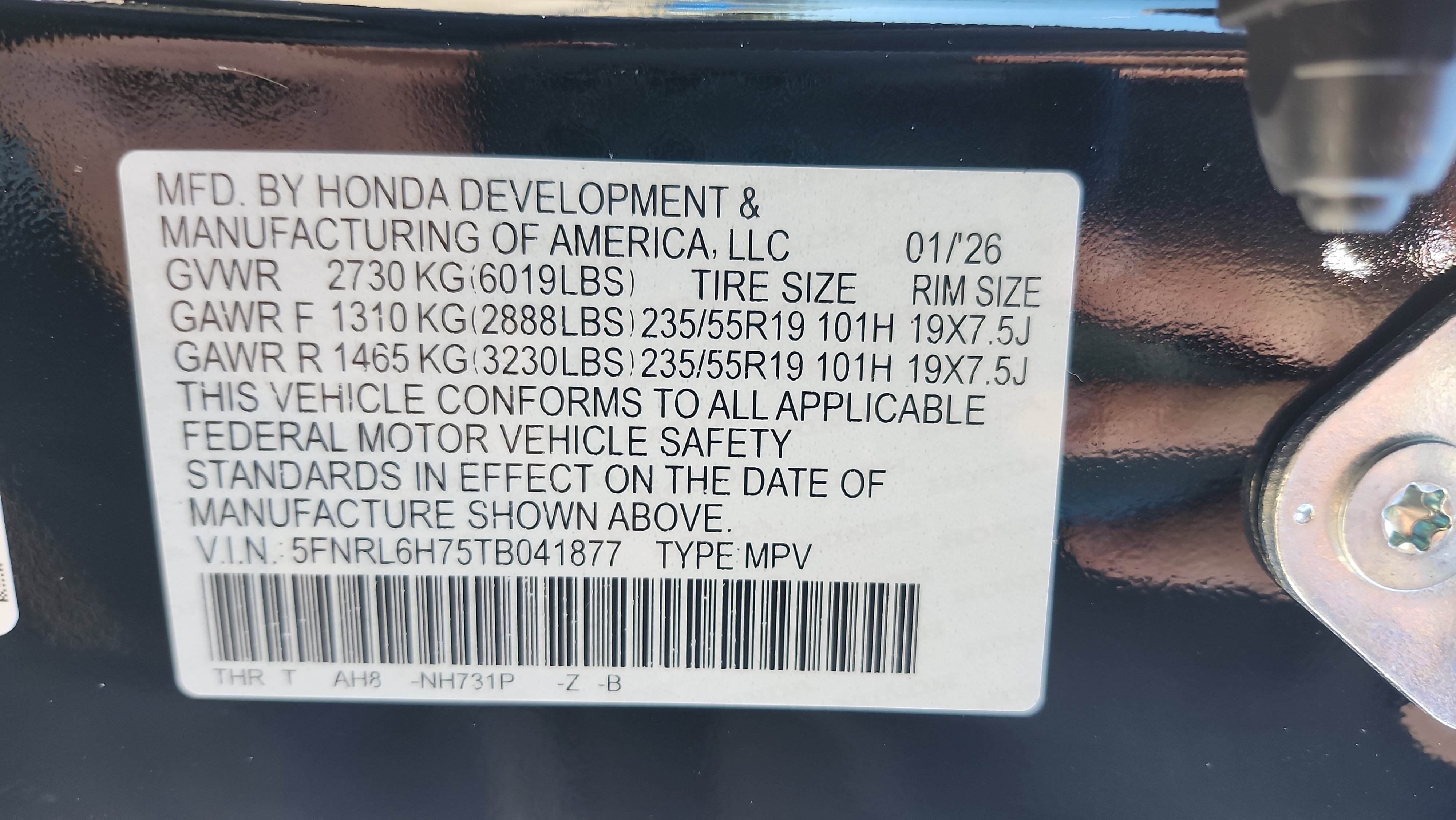 New 2026 Honda Odyssey Sport-L image 38