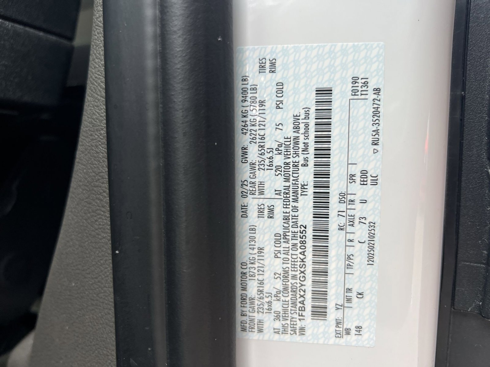 Certified 2025 Ford Transit 350 XLT RWD image 37