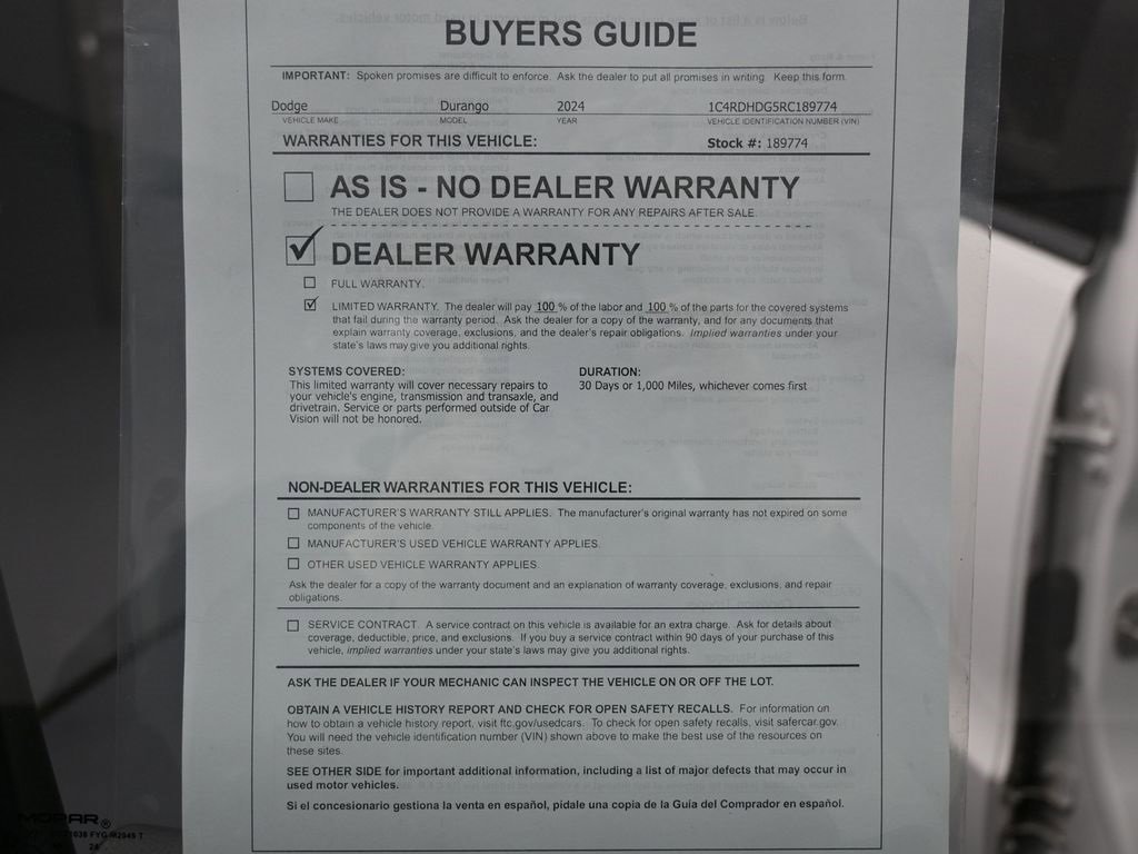 Used 2024 Dodge Durango GT image 39