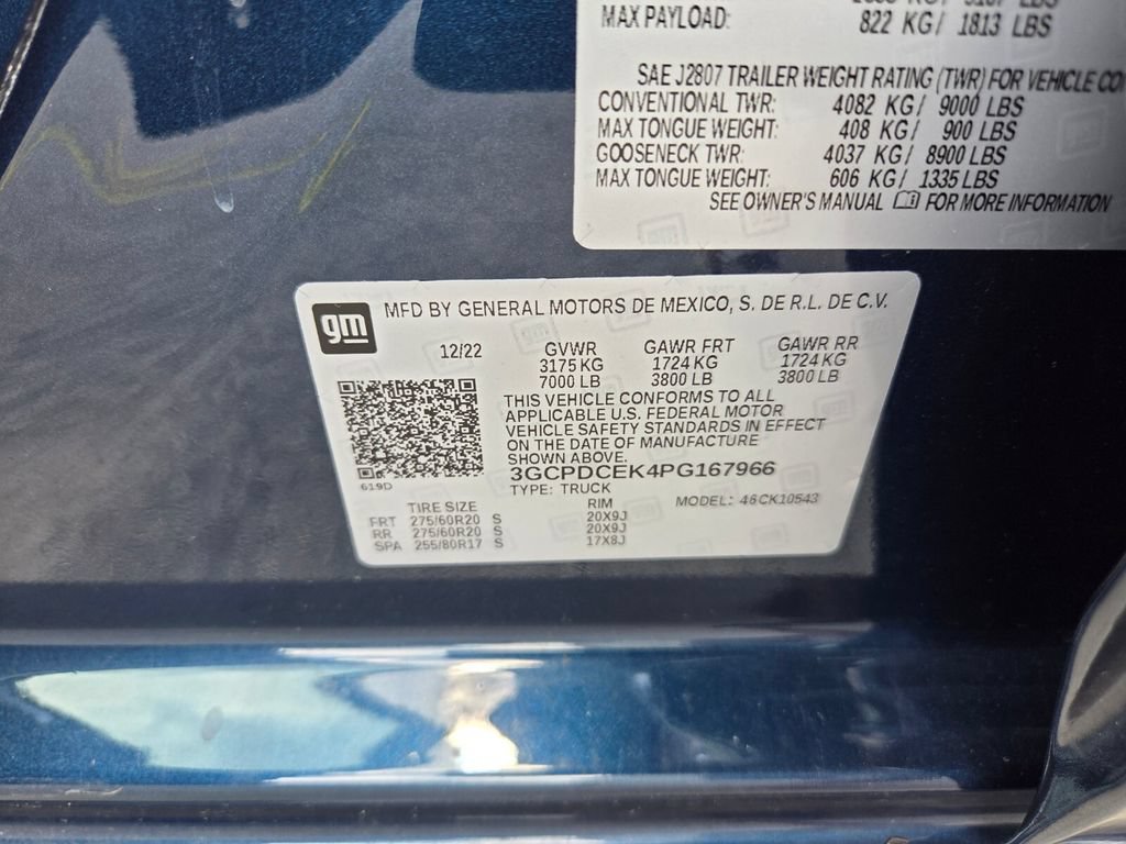 Certified 2023 Chevrolet Silverado 1500 Custom Trail Boss w/ LPO, Dark Essentials Package AWD/4WD image 22