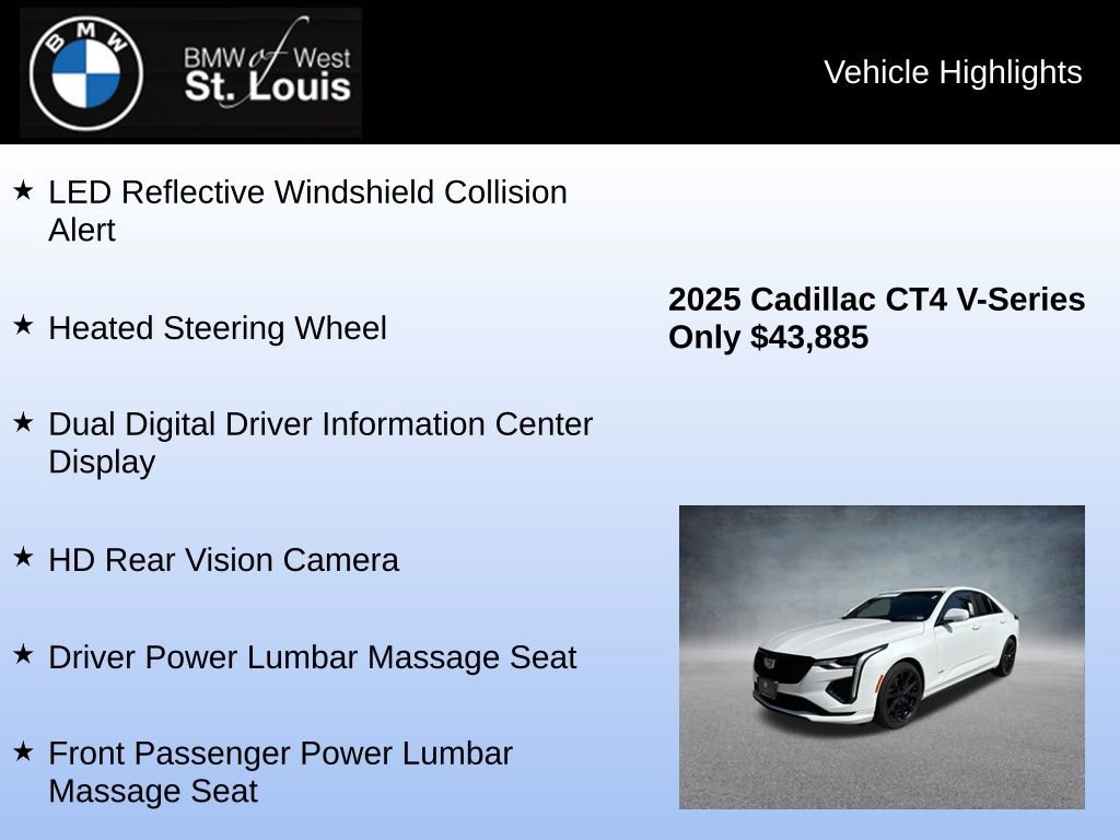 Used 2025 Cadillac CT4 V w/ Climate Package AWD/4WD image 16