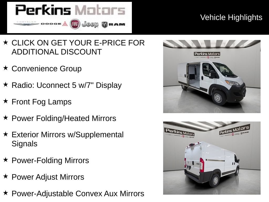Used 2025 RAM ProMaster 2500 w/ Convenience Group FWD image 7